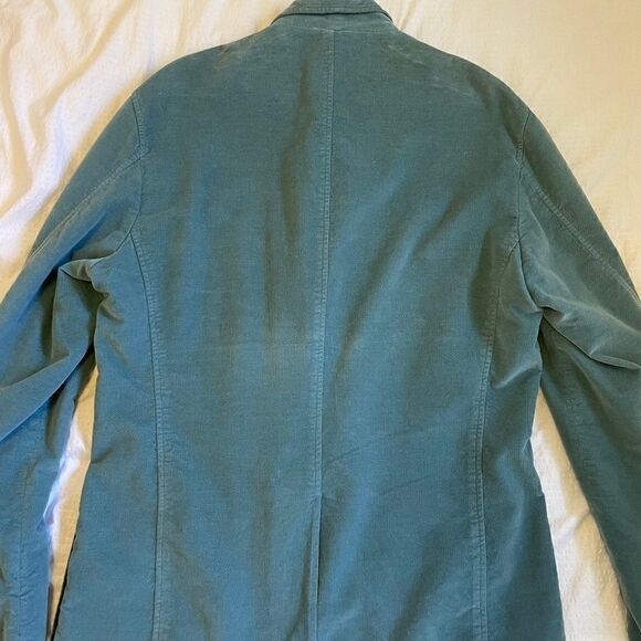 JIL SANDER Relaxed fit, soft robin's-egg-blue cotton velvet blazer Size: EU 52 - Picture 4 of 11